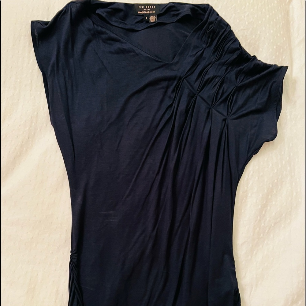 Ted Baker asymmetric navy shirt